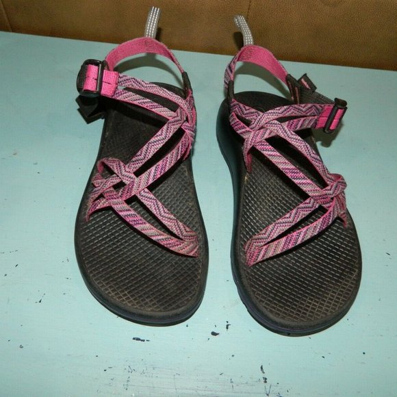 Chaco Pink and Black Women's Sandals - Picture 1 of 3